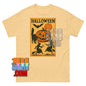 Vintage Halloween Shirt Jack O Lantern Witch Cat Bat Retro Gift Tee