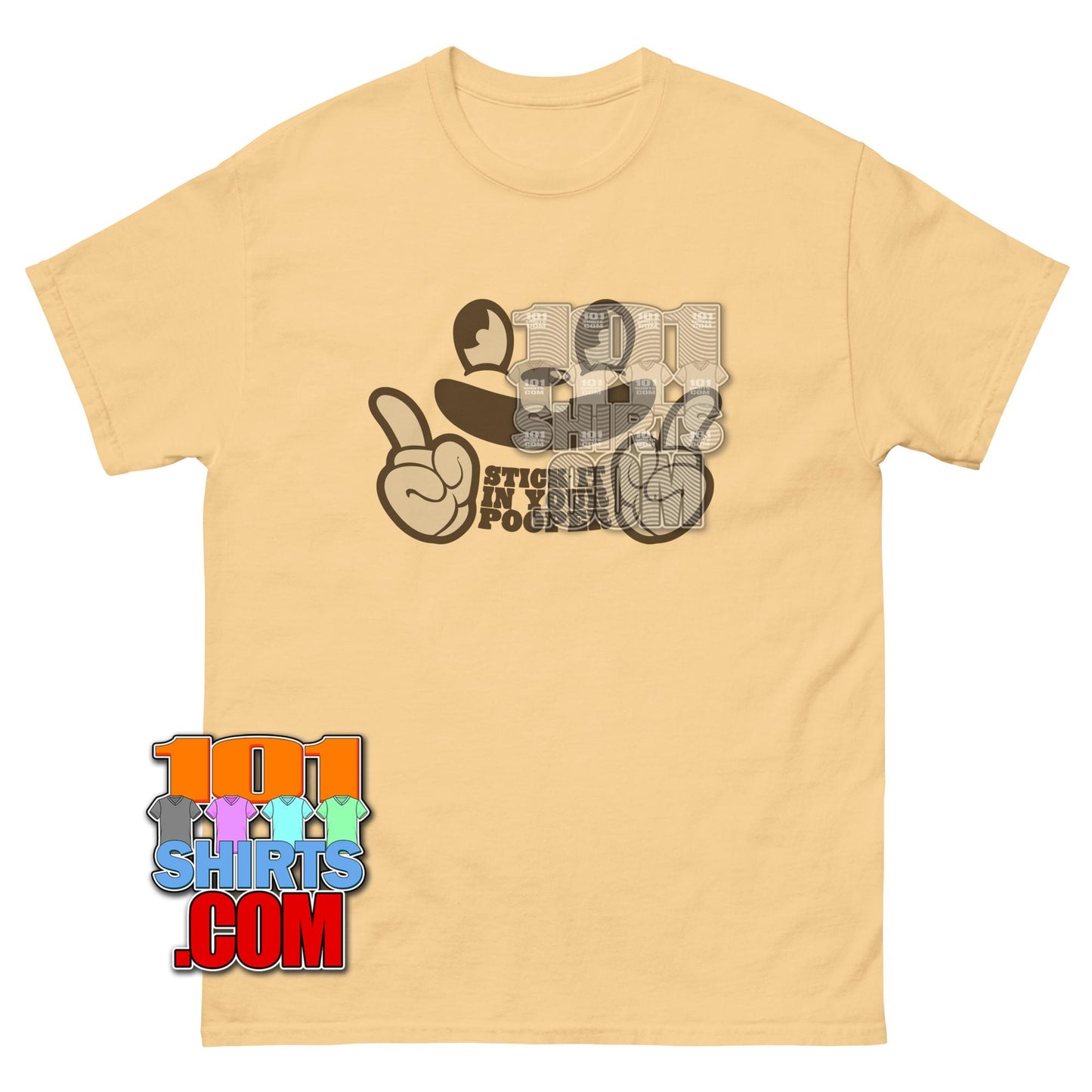 Stick It In Your Pooper T-Shirt Funny Retro Cartoon Graphic Tee