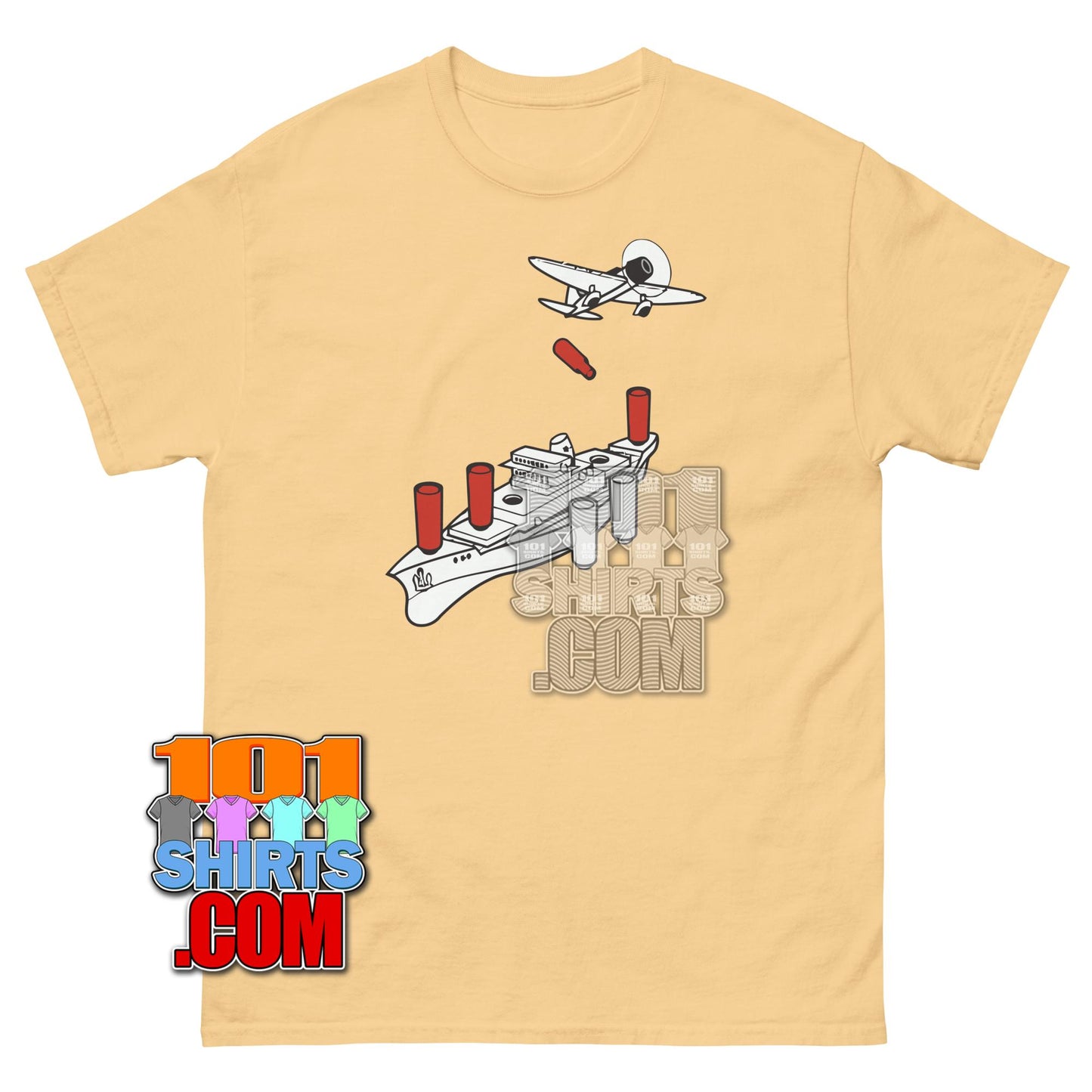 Battleship Board Game T-Shirt Retro Plane Warship Graphic Tee