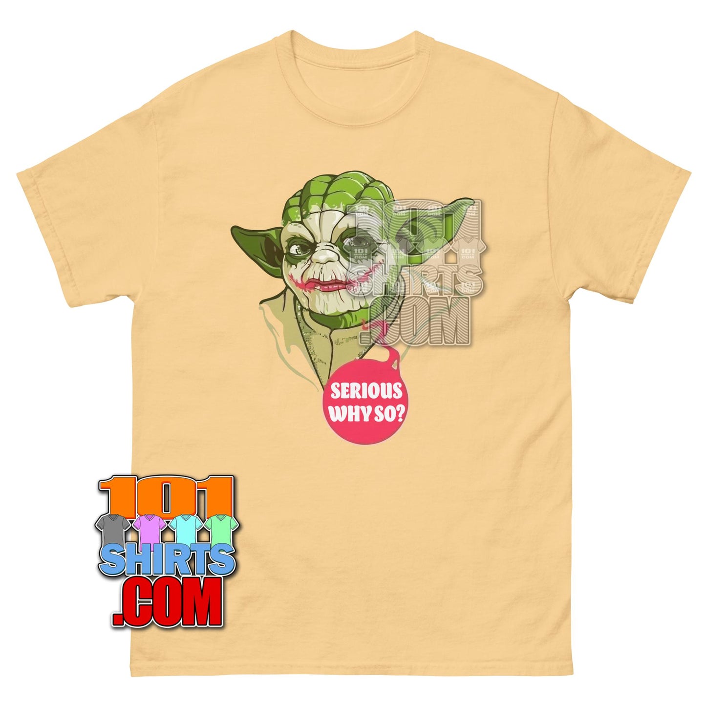 Yoda Joker Serious Why So T-Shirt Star Wars Dark Knight Parody Tee